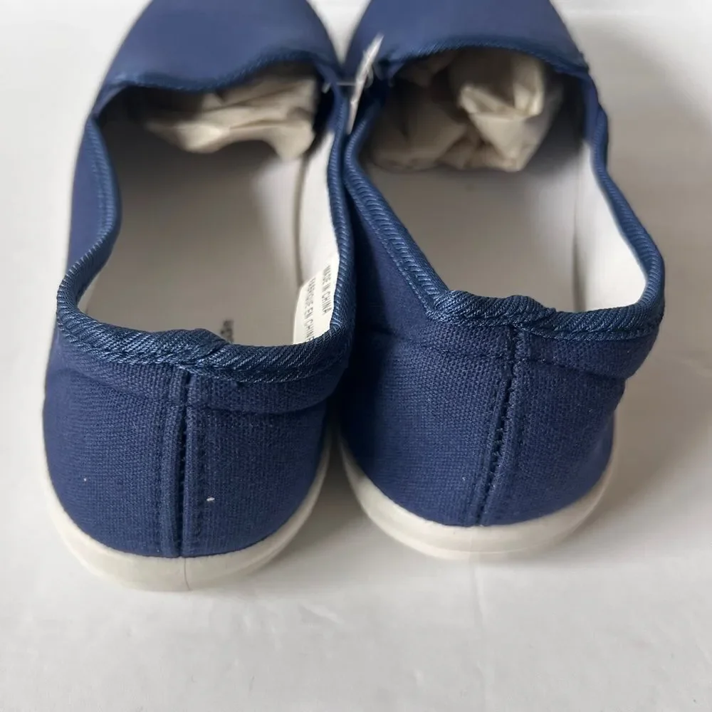 Easy USA Men’s Navy Blue Canvas Slip‎ On Shoes Size 13